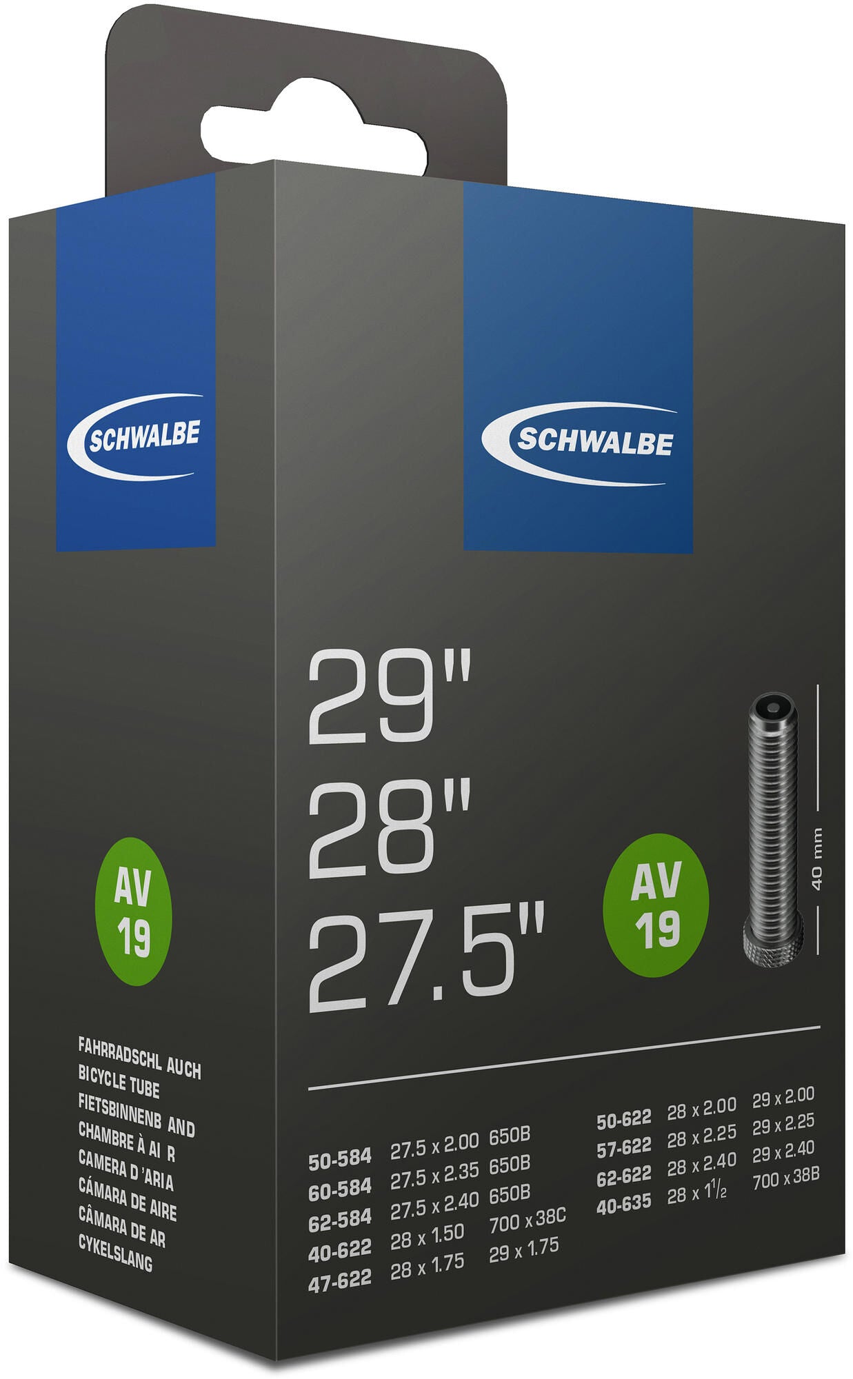 Schwalbe Tube #19 40 62-584 635 AV40 Automie