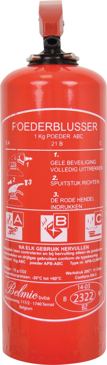 Autopunkt Feuerlöscher mit Montagehalterung 1 kg rot