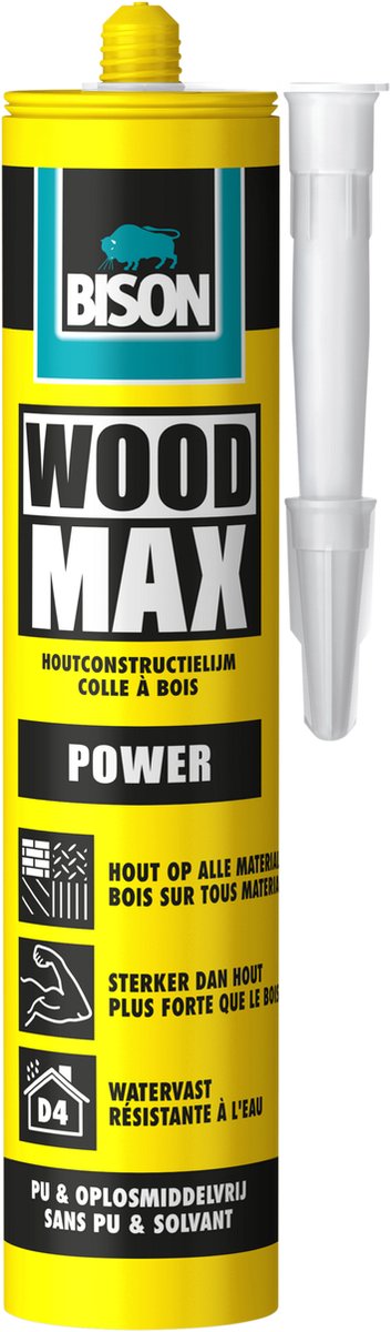 Bison Wood Max CRT 380 g*12 nlfr – Holzkonstruktionsklebstoff – 6311171 – 6311171