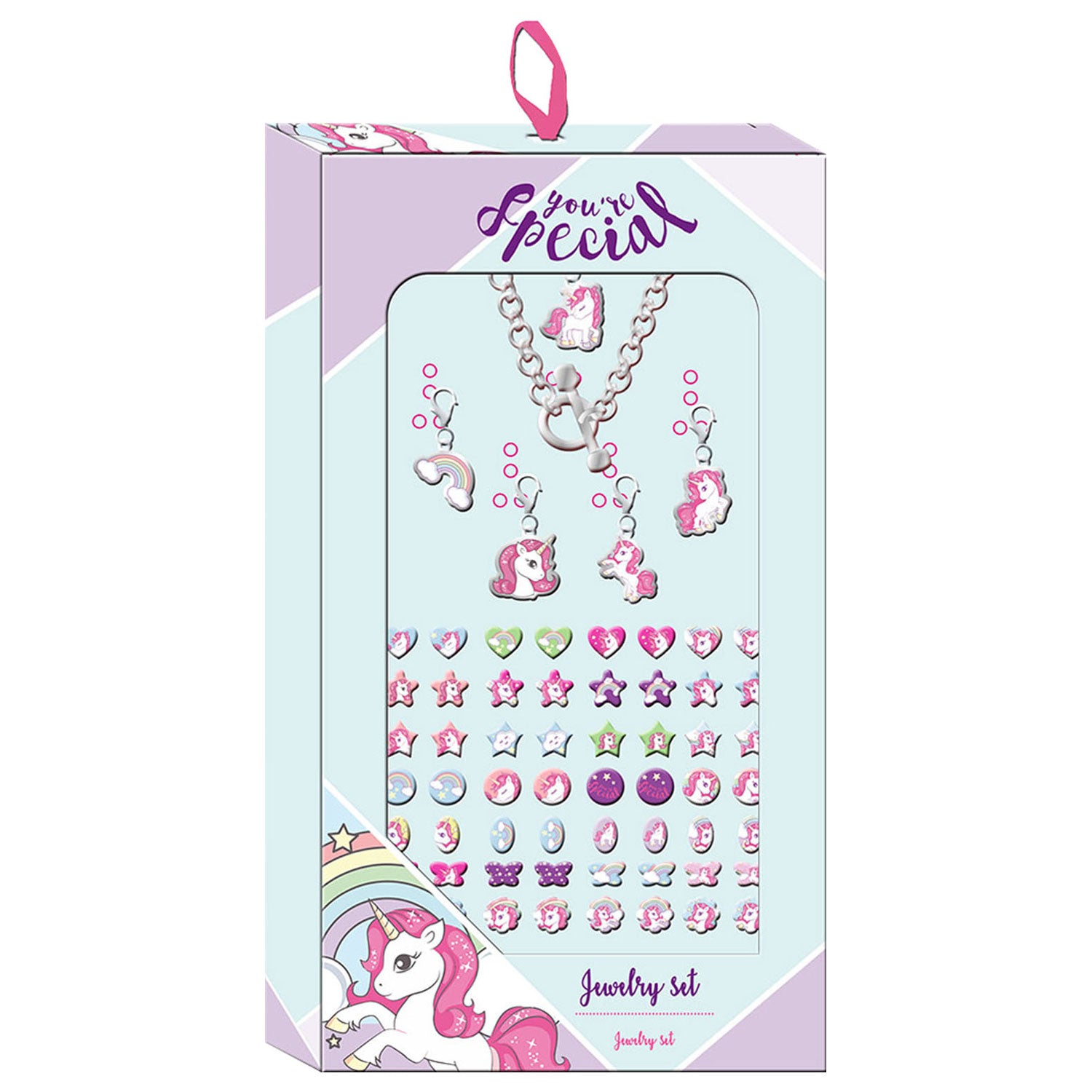 Einhornschmuckset mit Aufklebern