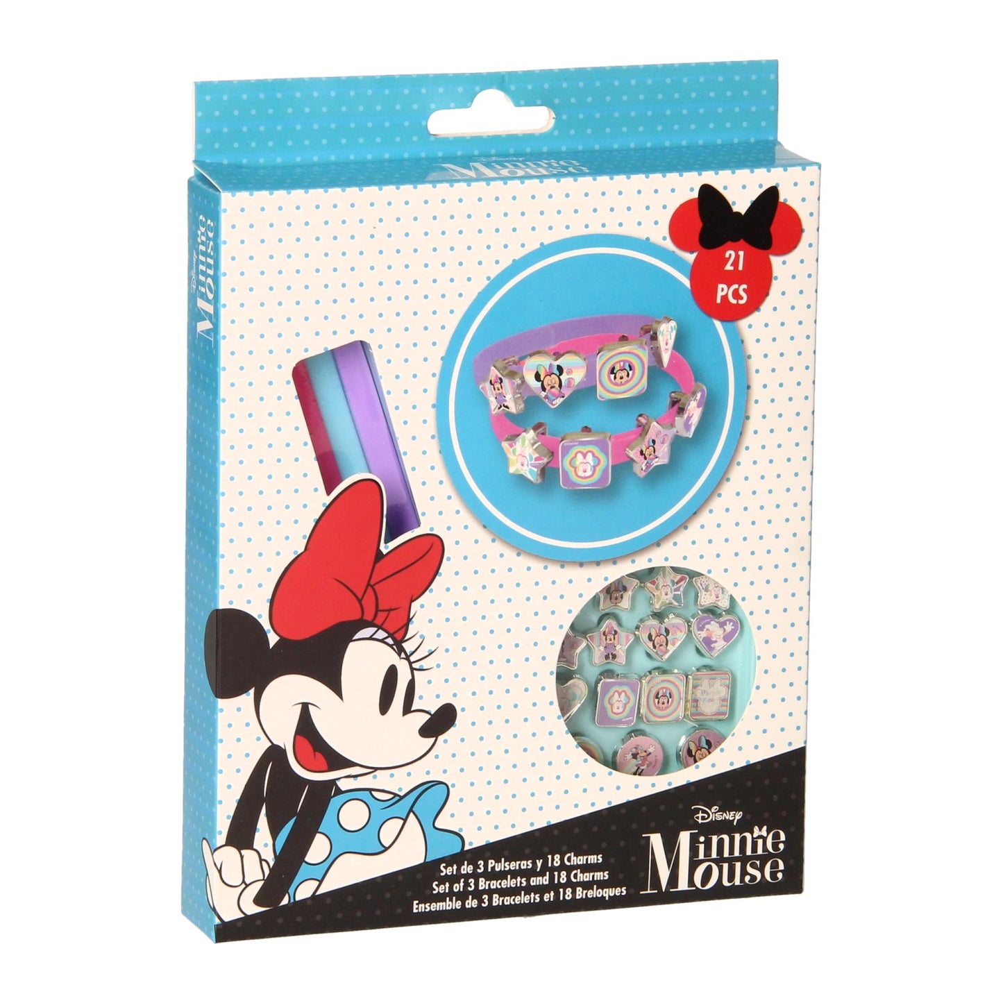 Kinderlizenzmaking -Armbänder mit Charms Minnie Mouse machen