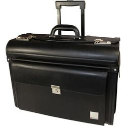 Pilotenkoffer Trolley Masters London PVC-Lederoptik 37x48x24cm schwarz