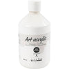 Creativ Company Acrylfarbe, seidenmatt, deckend, weiß, 500 ml 1 Flasche
