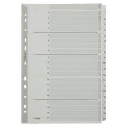 Tabs Leitz Grau 1 bis 20 A4 160g m² Karton
