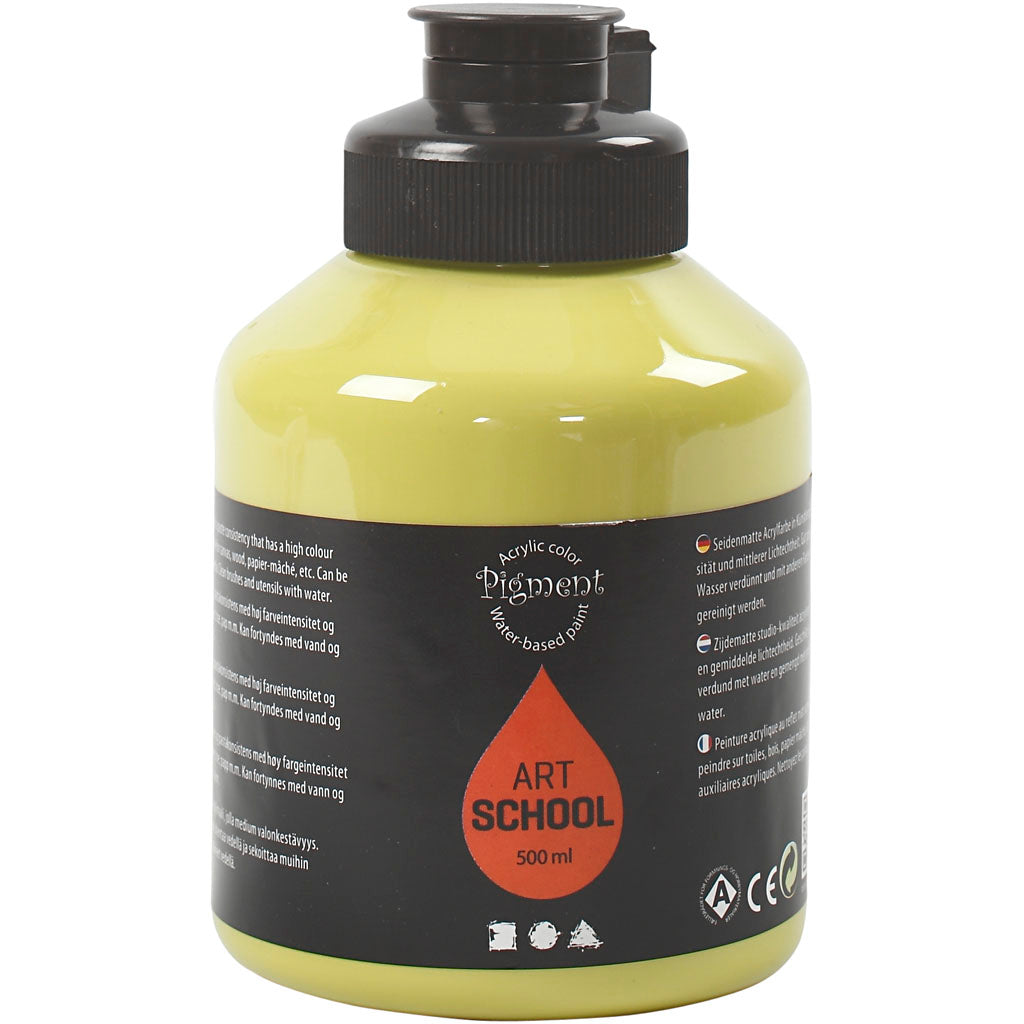 Creativ Company Acrylfarbe, halbglsy, halbtransparent, Kiwi, 500 ml 1 Flasche