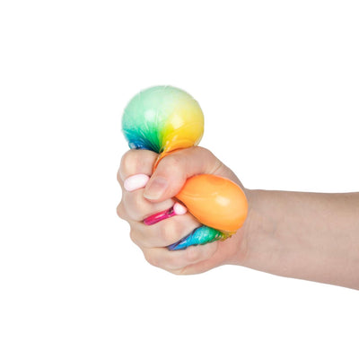 Toi-toys lustige textuurknijmbal regenboog bänderschaum, 7 cm