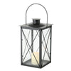 Boltze Home Laterne aus schwarzem Metall 17x30cm