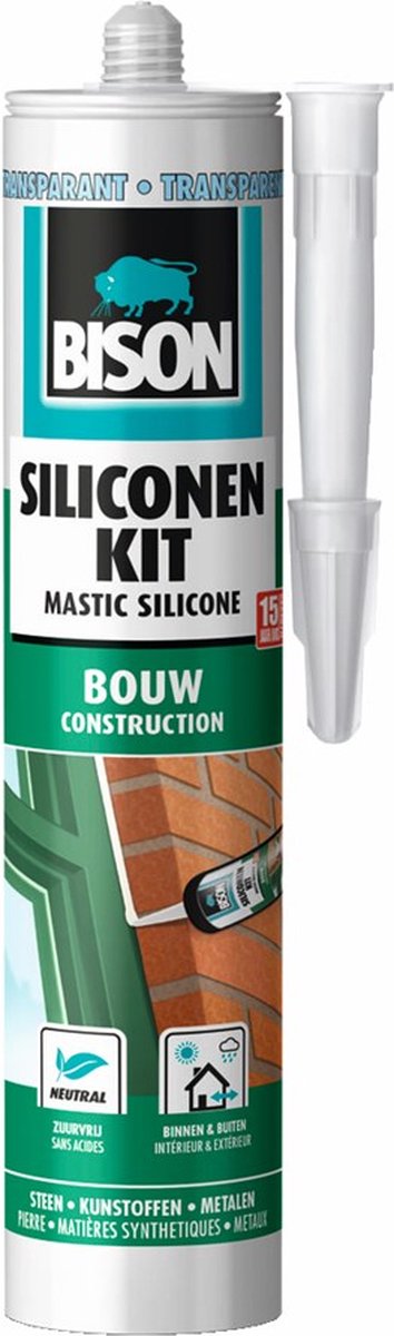 Bison Silikondichtstoff Bau transparent 300ml | 12 Stk