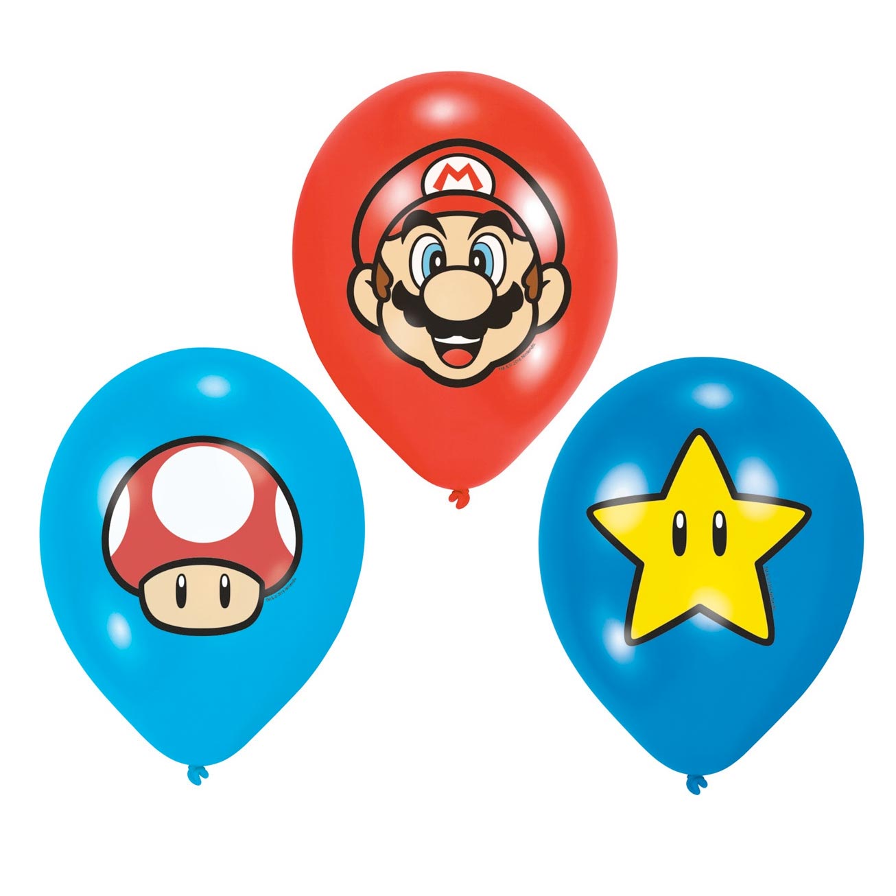 Super Mario Super Mario Latexballons, 6st.
