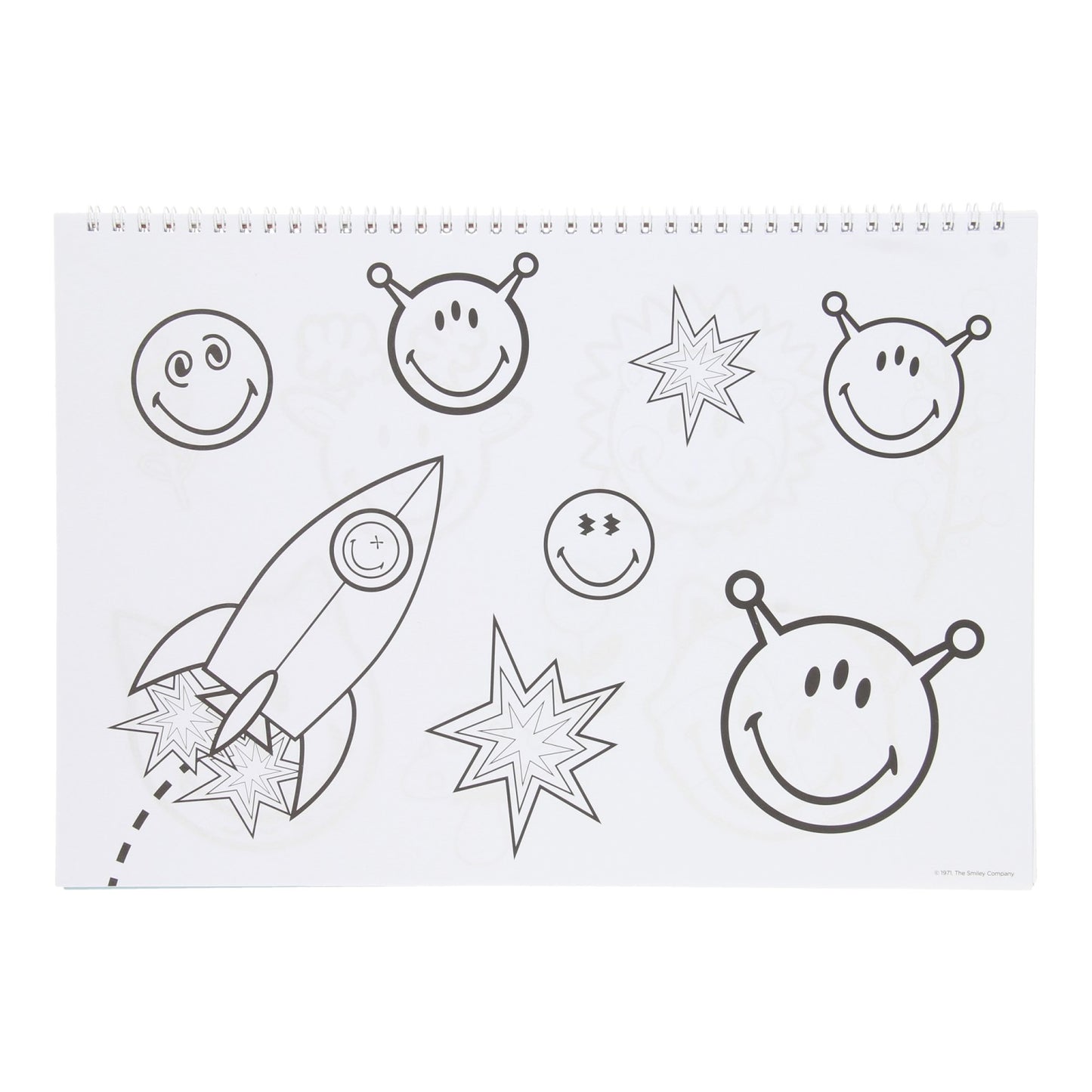 Smiley Sketch Block mit Aufklebern