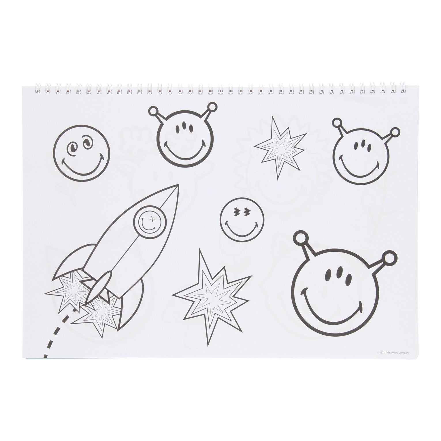 Smiley Sketch Block mit Aufklebern