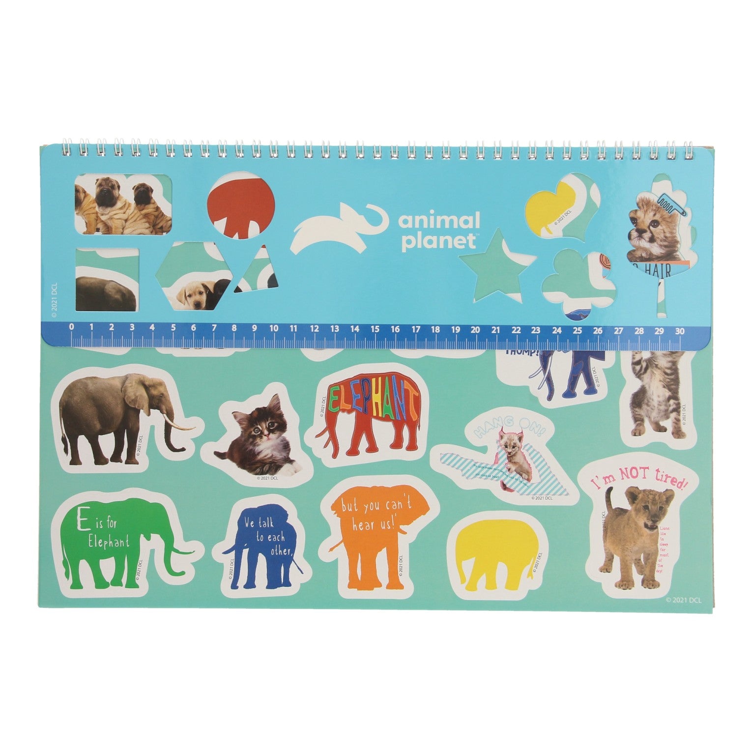 Sketch Block Animal Planet mit Aufklebern