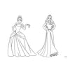 Disney Princess Malvorlagen mit Schablonen und Aufkleber Vel