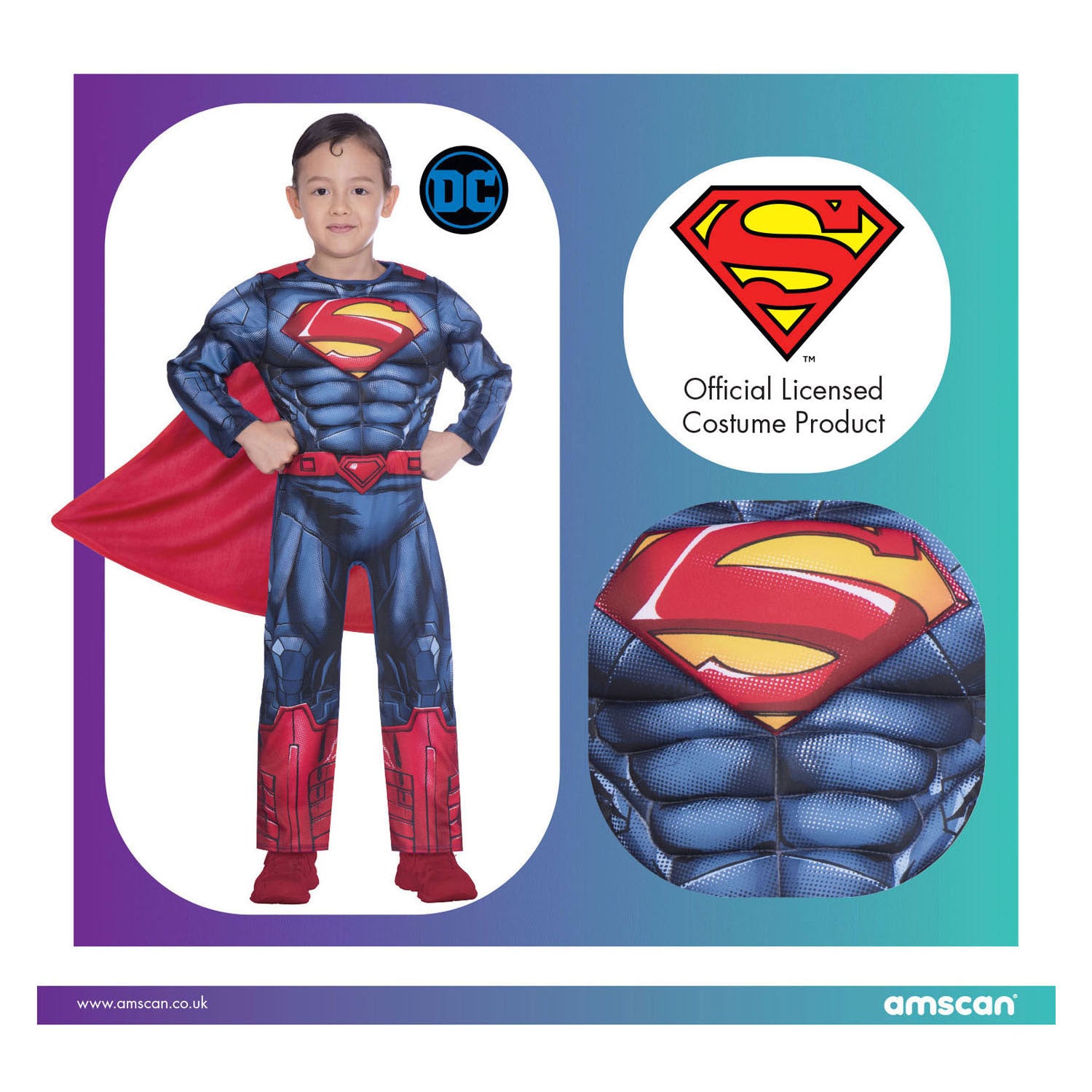 Kinderkostüm Superman Classic, 4-6 Jahre alt