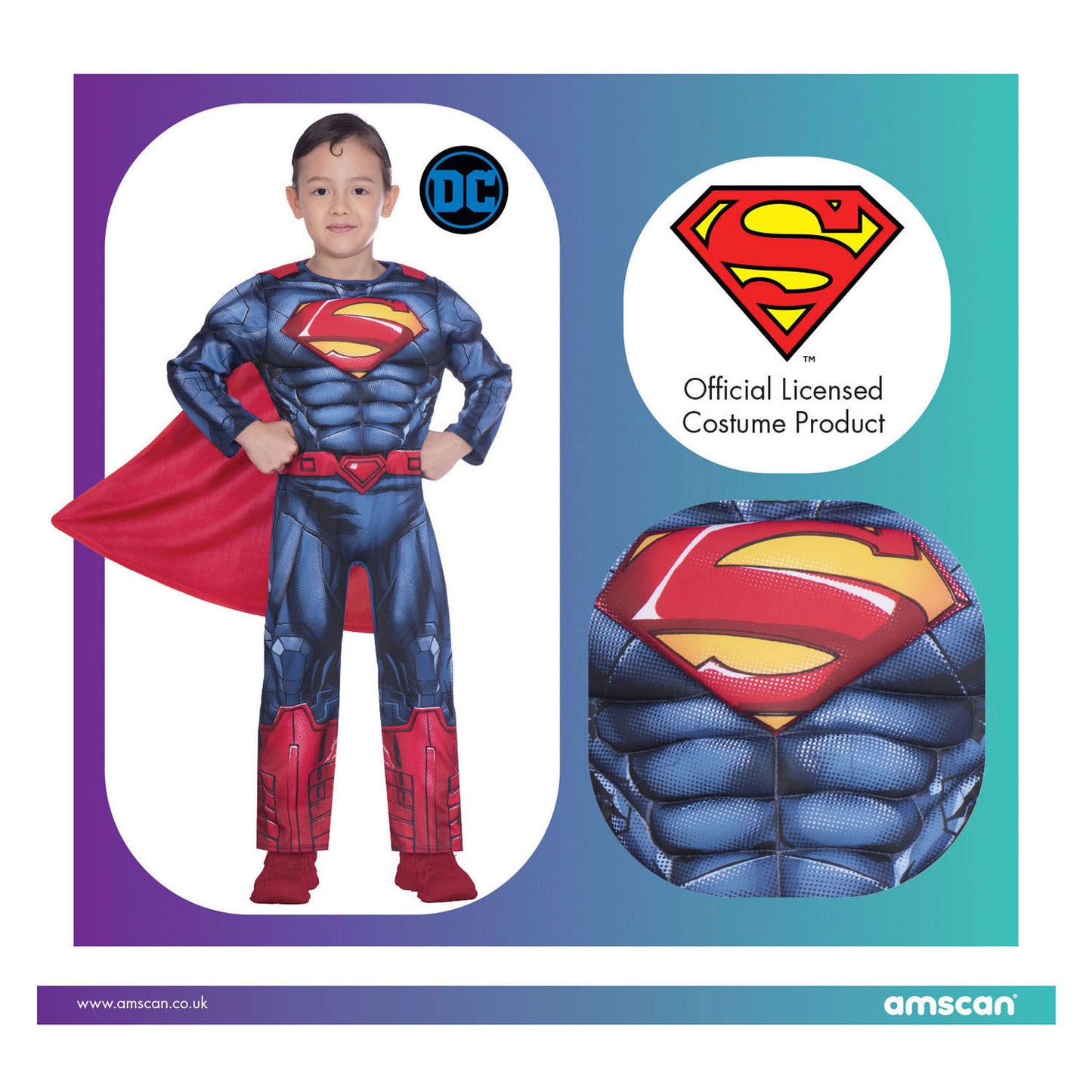 Kinderkostüm Superman Classic, 6-8 Jahre alt