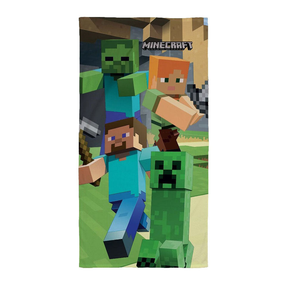 Minecraft Beach Handtuch, 70x140 cm