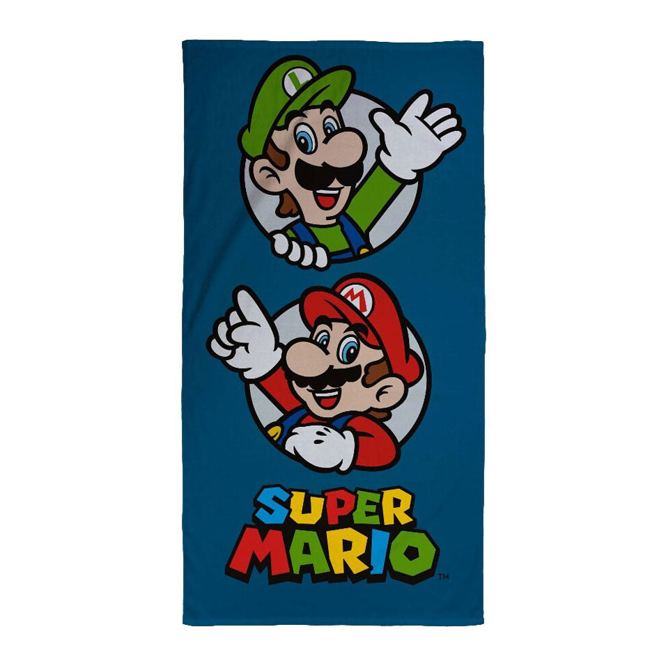 Super Mario Super Mario Beach Handtuch, 70x140 cm