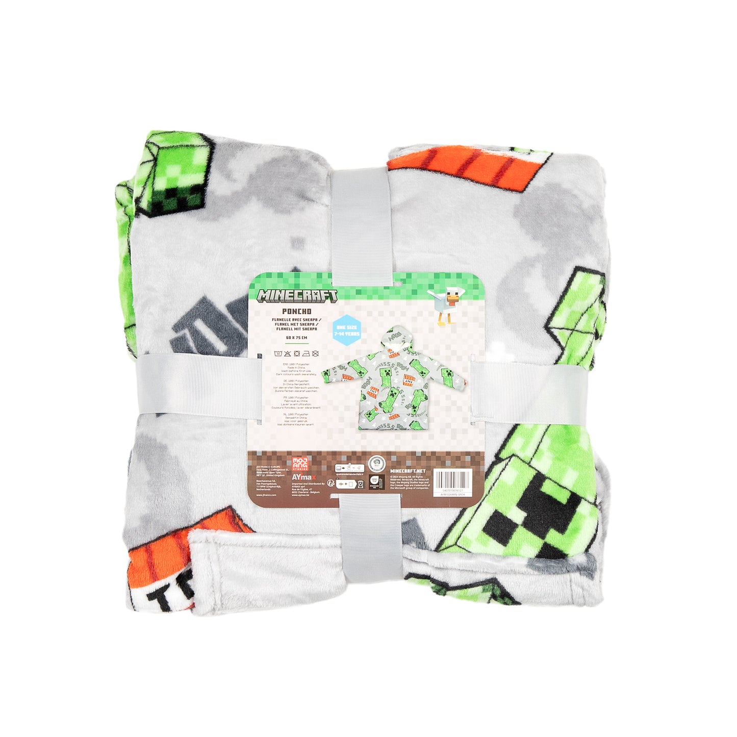 Minecraft Kids Fleece Hoodie Deken Trui, 7-14 Jahre alt
