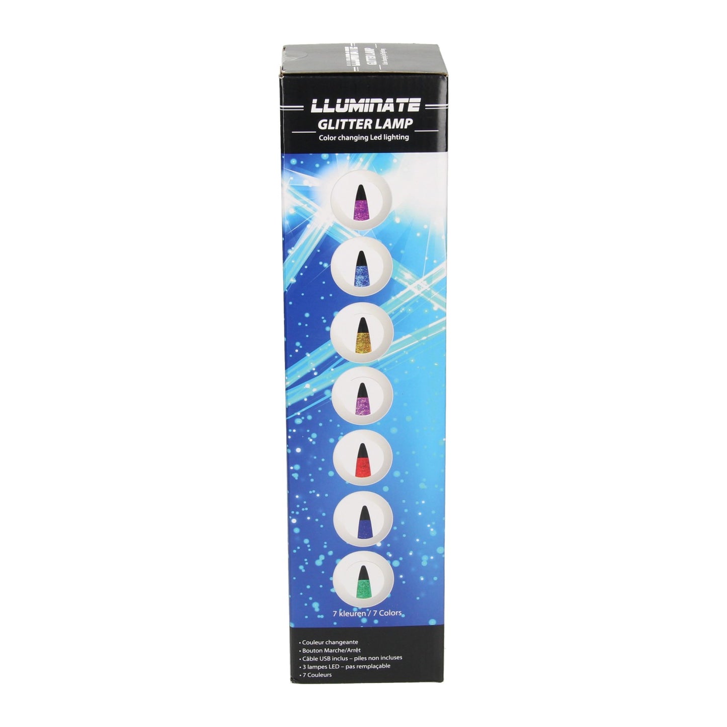 Glitzer -LED -Lampenfarbewechsel, 34 cm