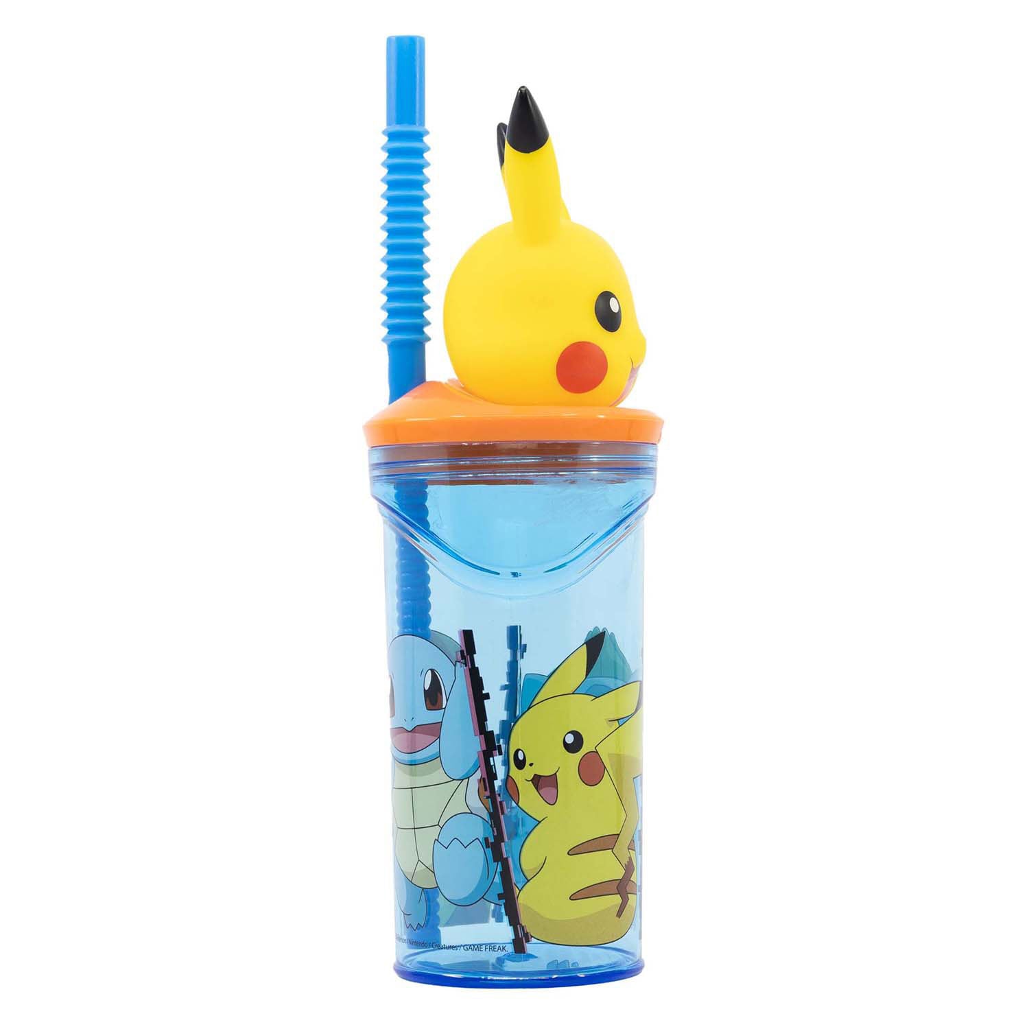 Pokémon 3D -Trinkflasche mit Stroh Pokémon, 360 ml