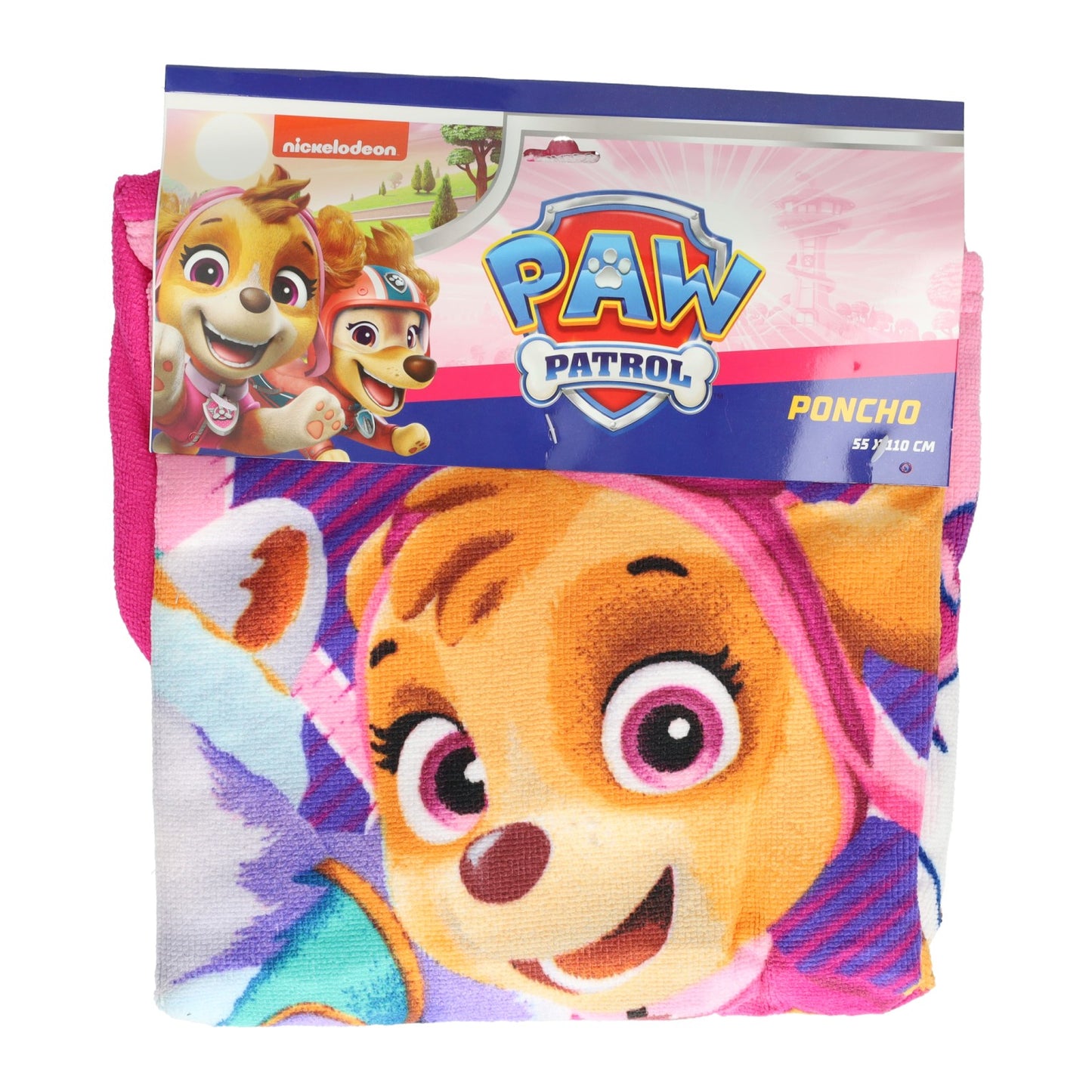 Paw Patrol Handtuchponcho rosa 55x110cm