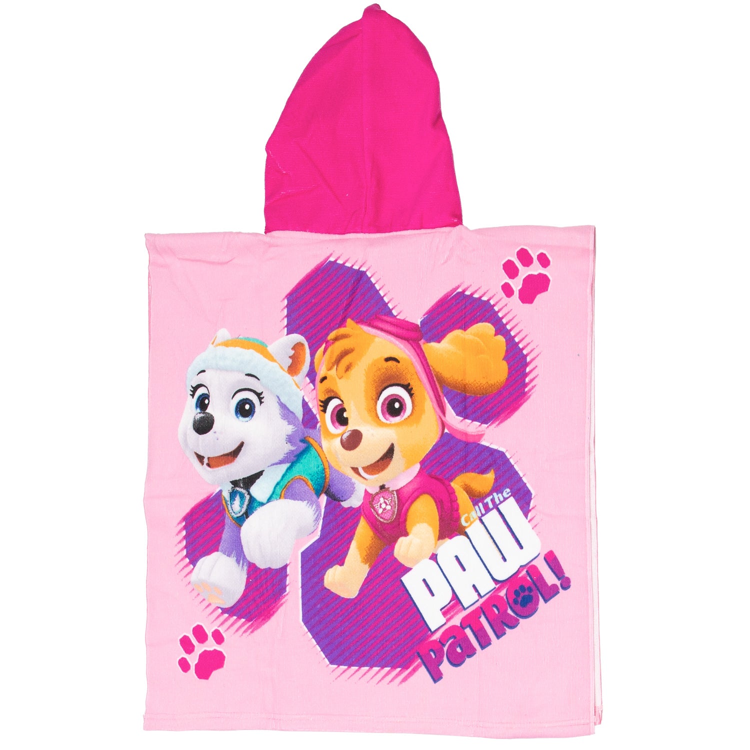 Paw Patrol Handtuchponcho rosa 55x110cm