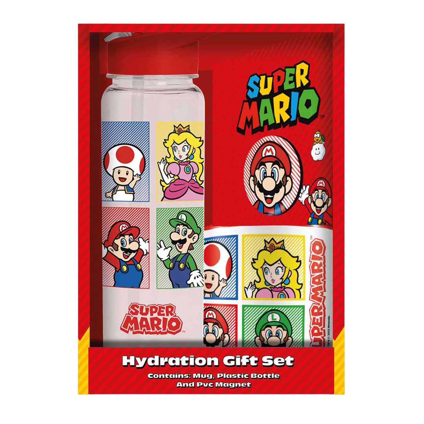 Super Mario -Geschenkset - Tasse, Becher und Magnet