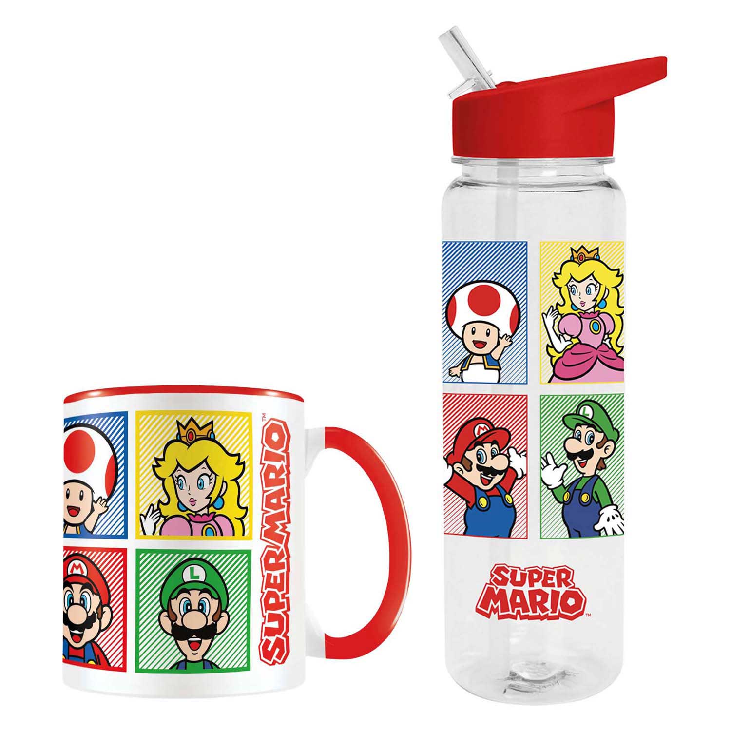 Super Mario -Geschenkset - Tasse, Becher und Magnet