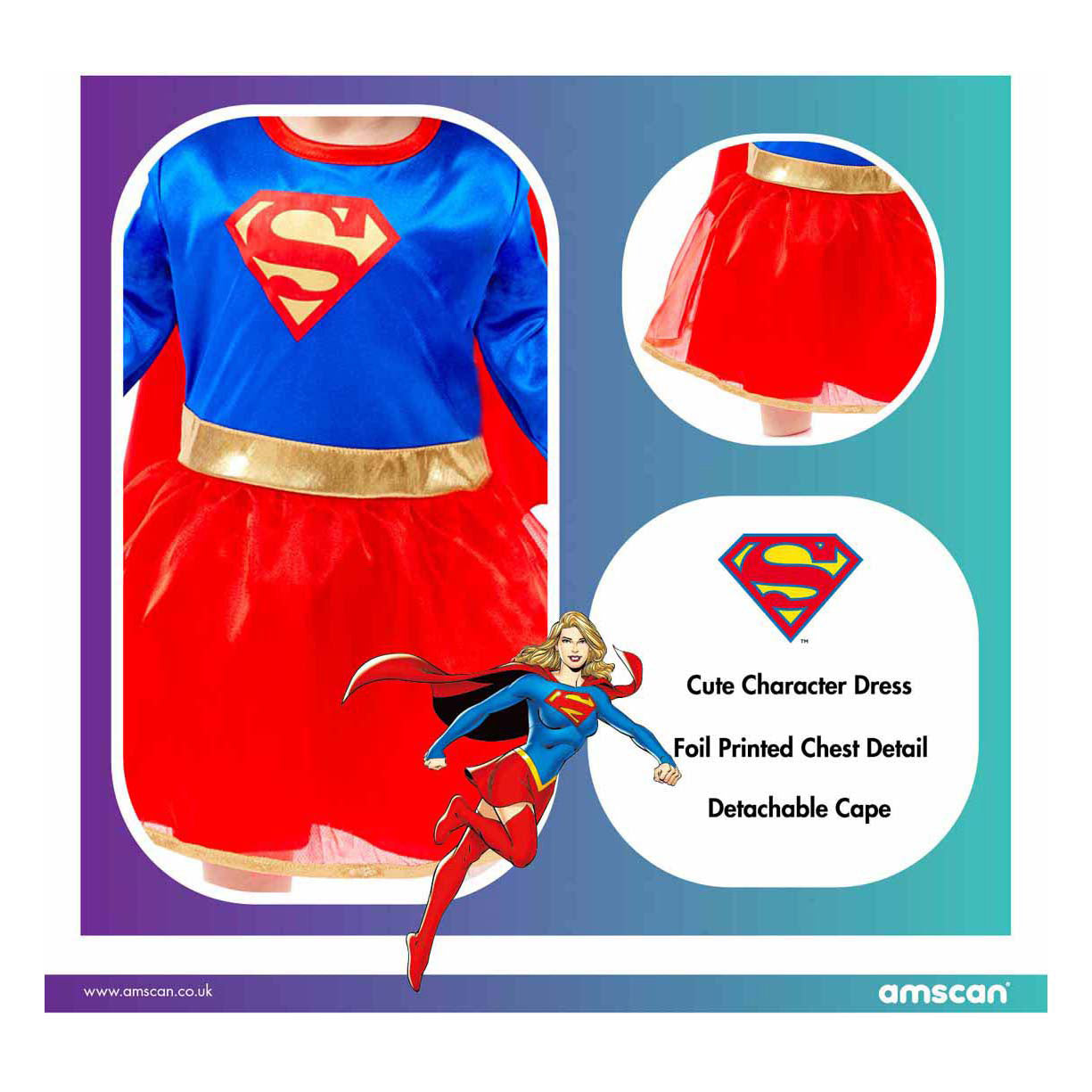 Supergirl-Kostüm – 12–18 Monate