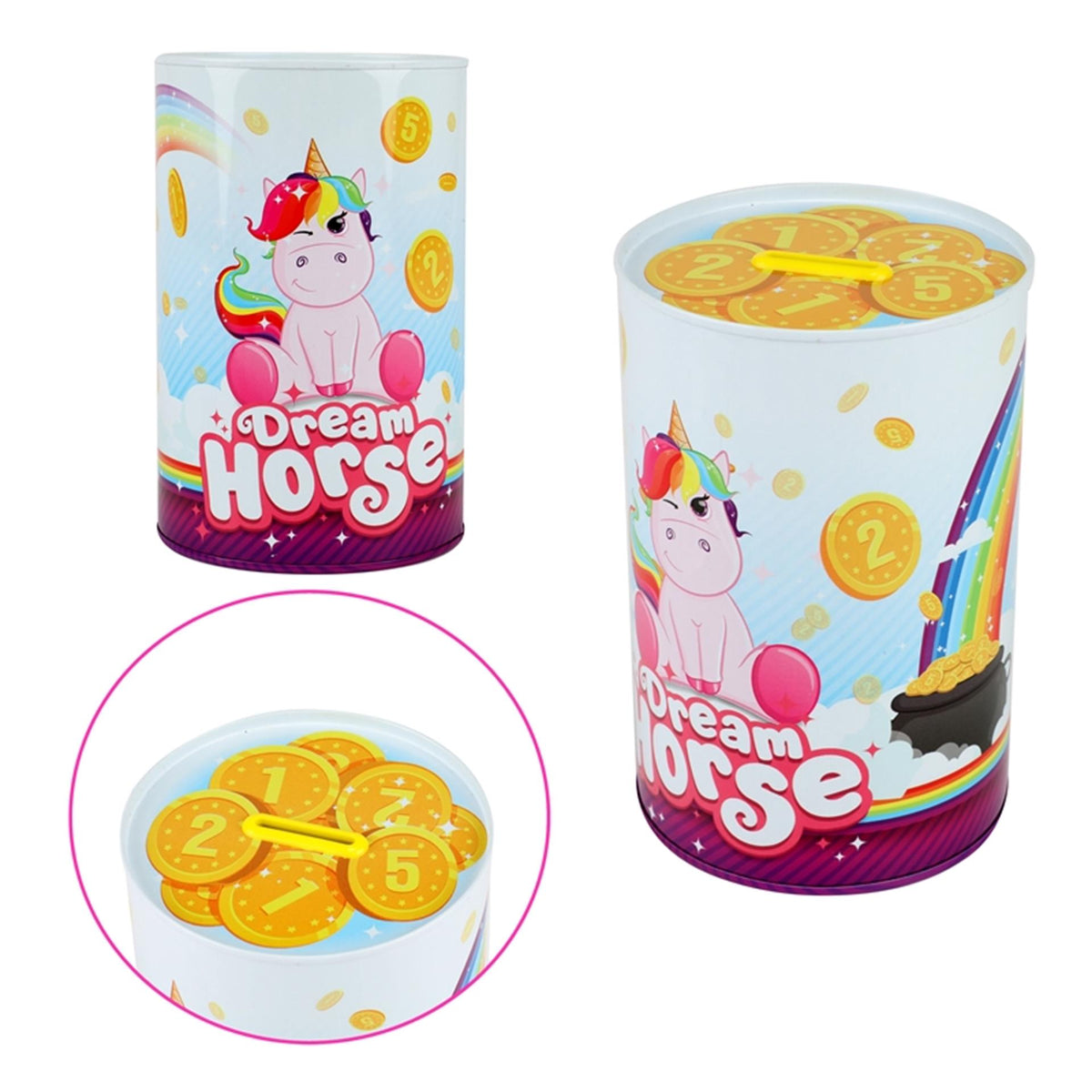 Toi-toys Toi Toys Spardose bedruckt mit Einhorn