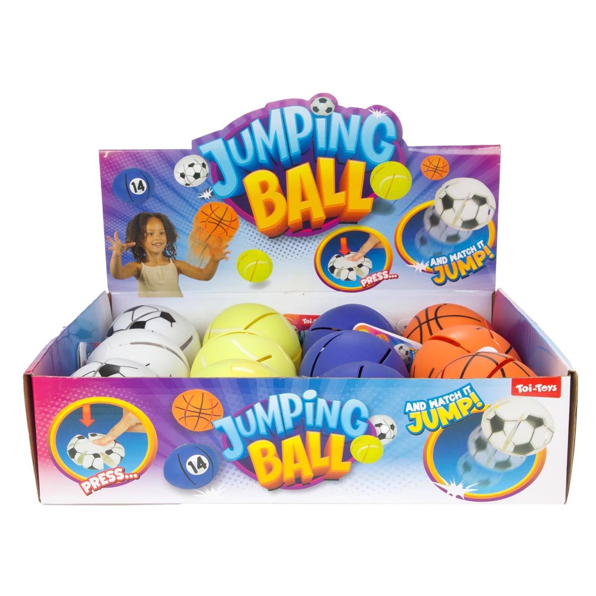 Toi-toys lustiger Hüpfball -Sport- 8cm 4sort