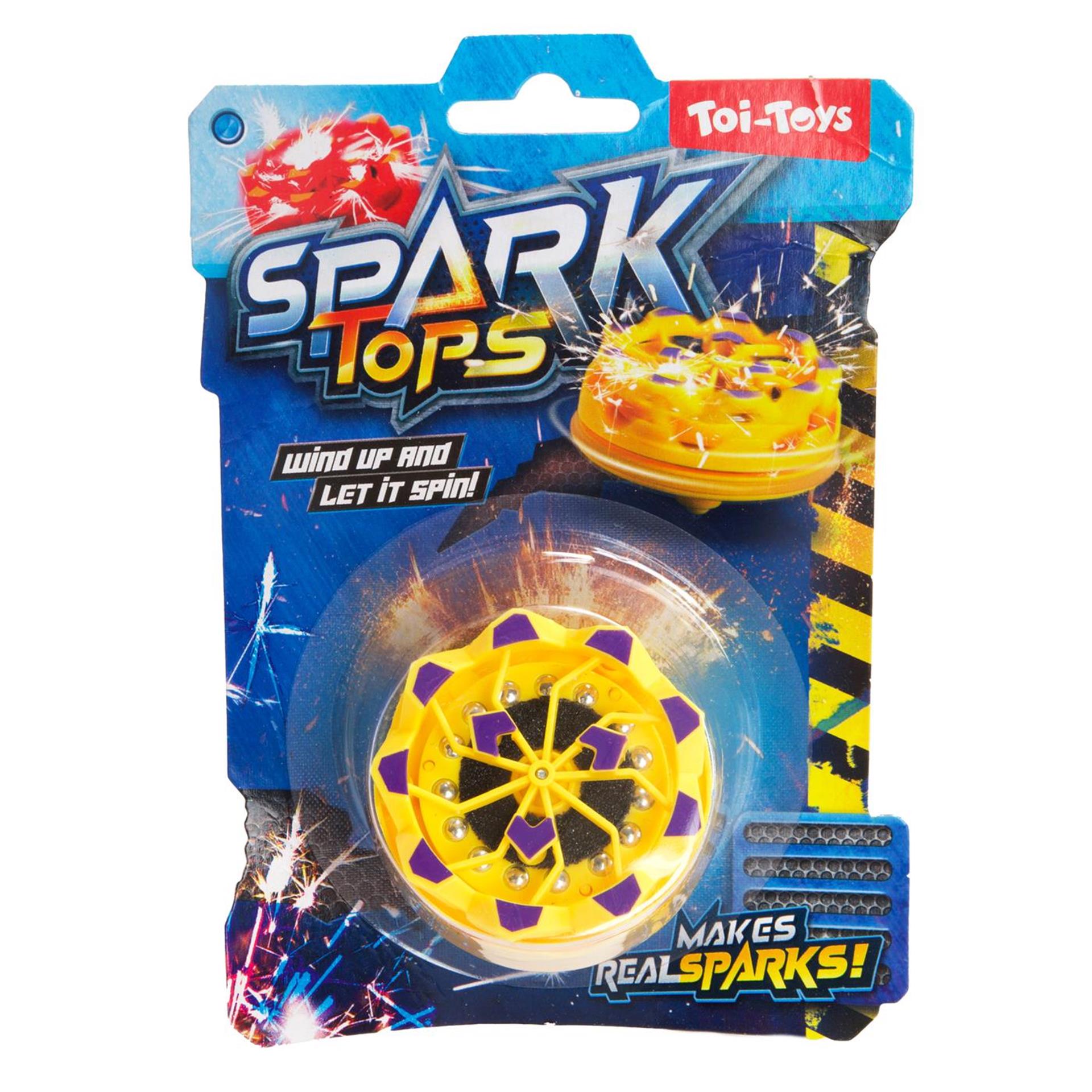 Toi-toys lustiger Aufziehkreisel Funken mit Feuerstein