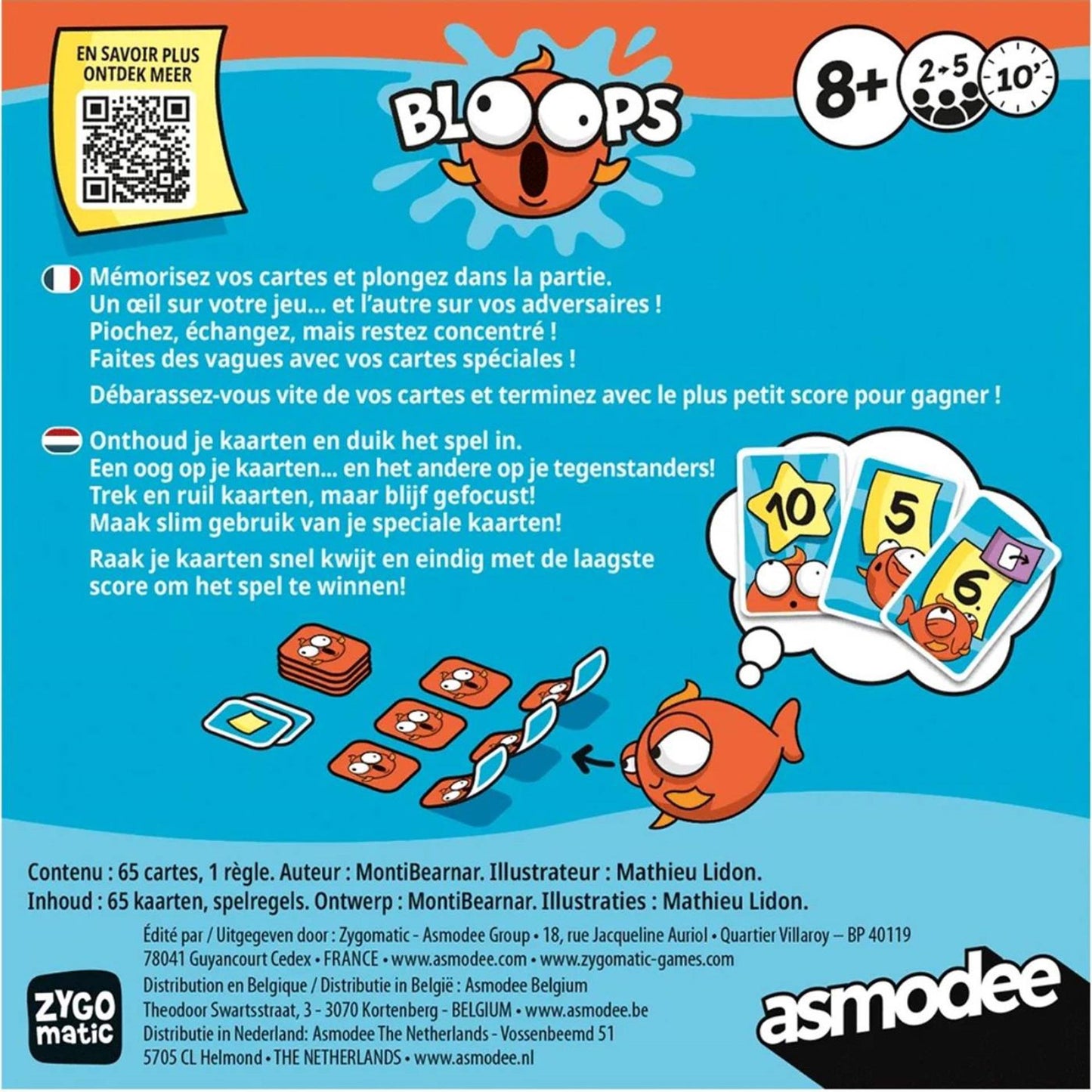 Asmodee Bloops Kartenspiel (NL-Version)