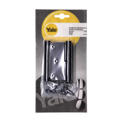Yale 1067394 – 3 Scharniere, Edelstahl, mattschwarz, Ecke rechts, 80 x 80 mm | 4 Stück