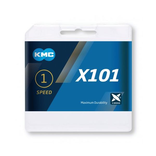 KMC Fahrradkette X 101 - 1 2x1 8 - 8mm - 112 Glieder - Silber