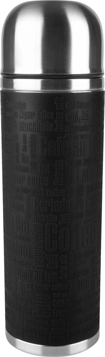 Tefal Senator Sleeve – Isolierflasche – 0,5 l – schwarzer Edelstahl – doppelwandig – auslaufsicher – für Kaffee geeignet