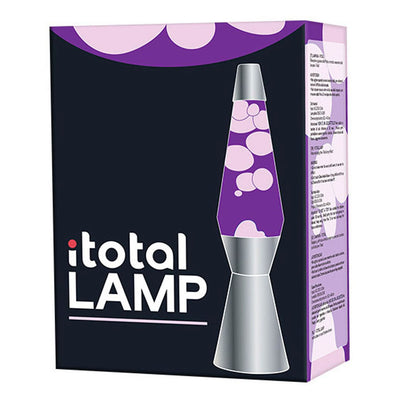 Lavalamp Silber Purpur, 40 cm