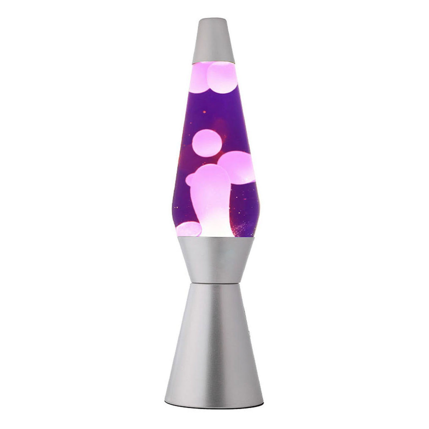 Lavalamp Silber Purpur, 40 cm