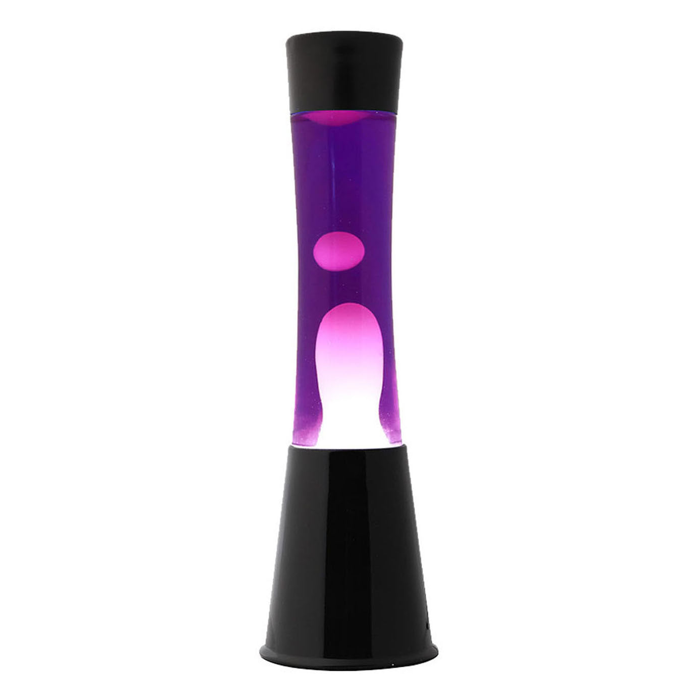 Lavalamp Black Purple White, 40 cm