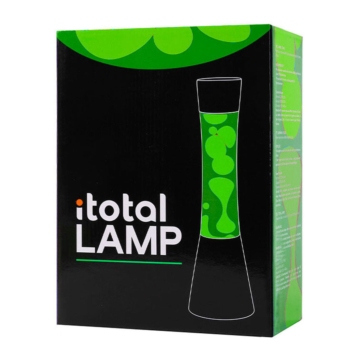 Lavalamp schwarzgrün gelb, 40 cm