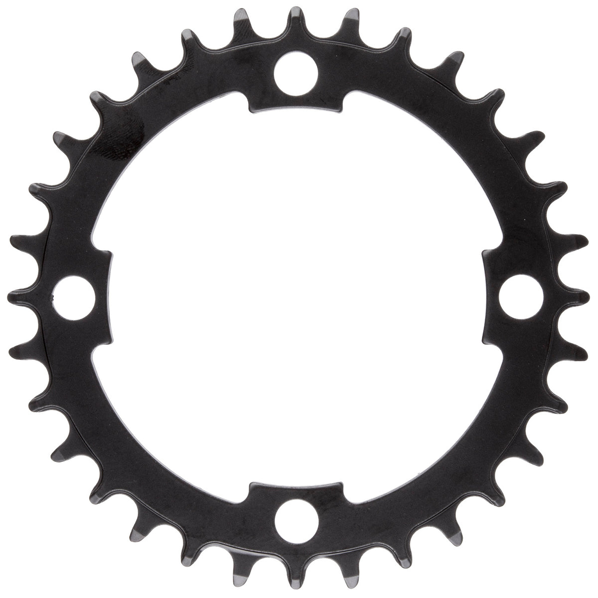 Messinggelagertes Samox E-Bike Kettenblatt NW 38T BCD 104 mm. 1 2x3 32 und 11 128 Stahl schwarz