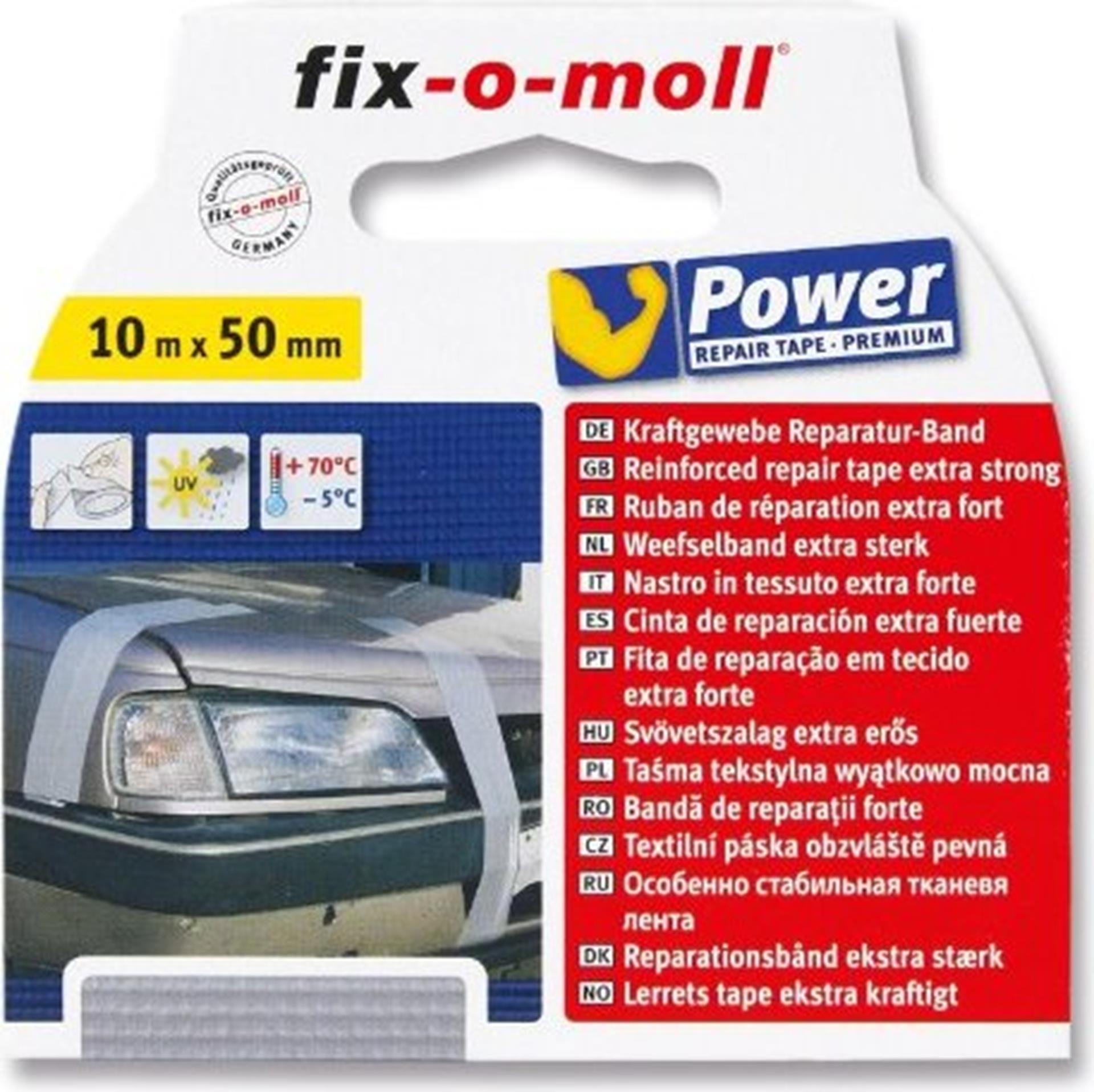 Fix-o-moll Gaffertape grau 10mx50mm