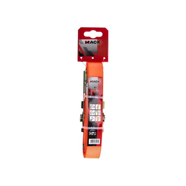 Mack 1023385 - Spanngurt Polyester, Ratschenspanner 25mm-4m max500kg | 3 Stück
