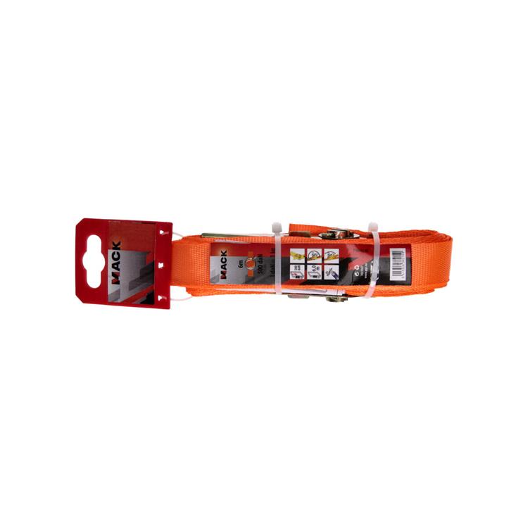 Mack 1023387 - Spanngurt Polyester, Ratschenspanner 25mm-6m max500kg | 3 Stück