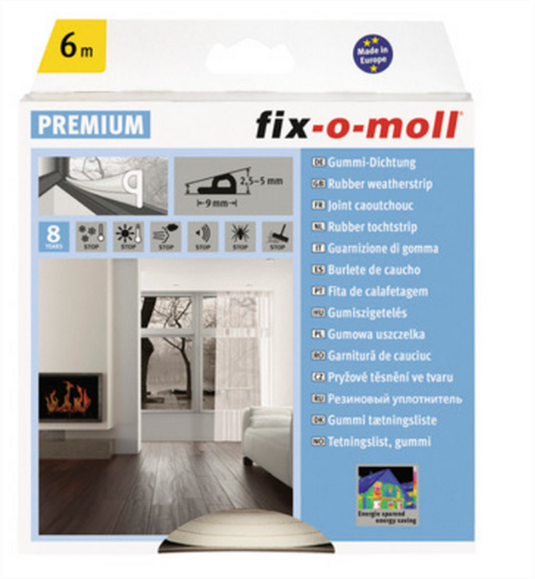 Fix-o-moll Dichtungsstreifen P-Profil 6m