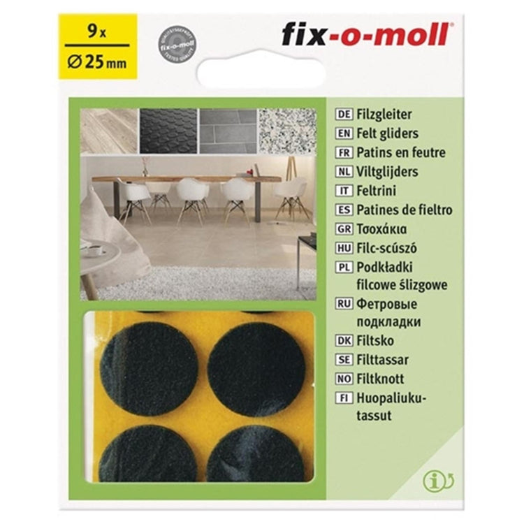 Fix-o-moll Filzgleiter ø25mm braun
