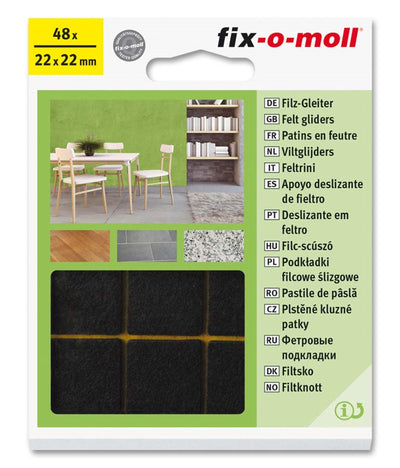 Fix-o-moll Filzgleiter ø22mm 48St. braun