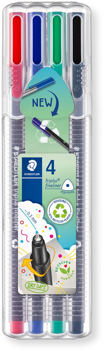 Staedtler Triplus Fineliner 334 – Box mit 4 Farben