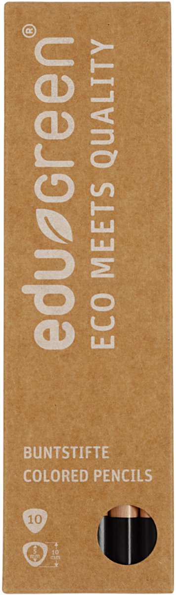 Edu3 ödergrün jumbo farbig stifte, füllt 5 mm, schwarz, 10 Stück 1 Box