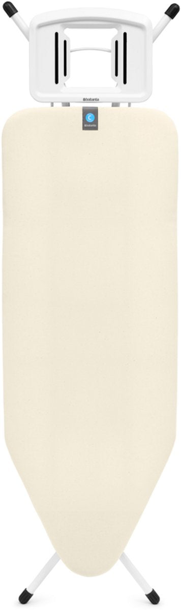 Brabantia Bügelbrett C – für Bügeleisen – 124 x 45 cm – Ecru